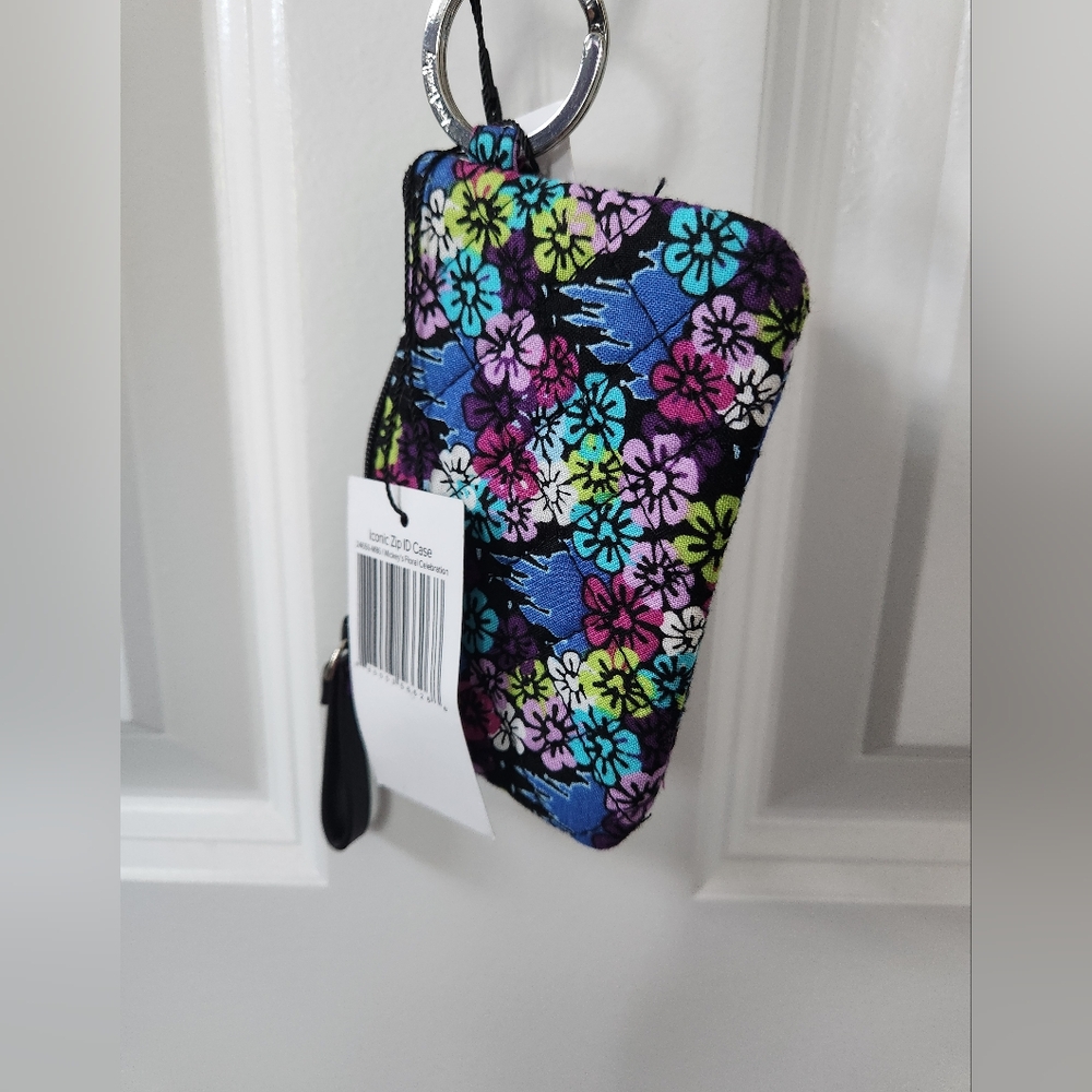 Vera Bradley Mickey's Floral Celebration Castle Zip ID Case w/ Breakaway Lanyard - Picture 5 of 9